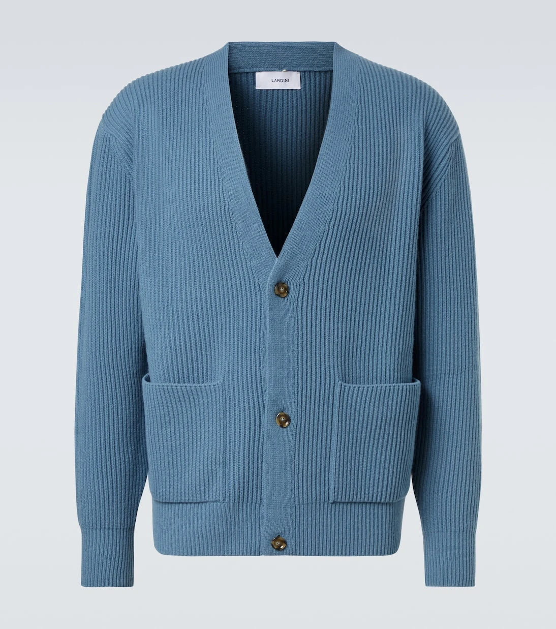 Lardini - Ribbed-knit wool and cashmere cardigan