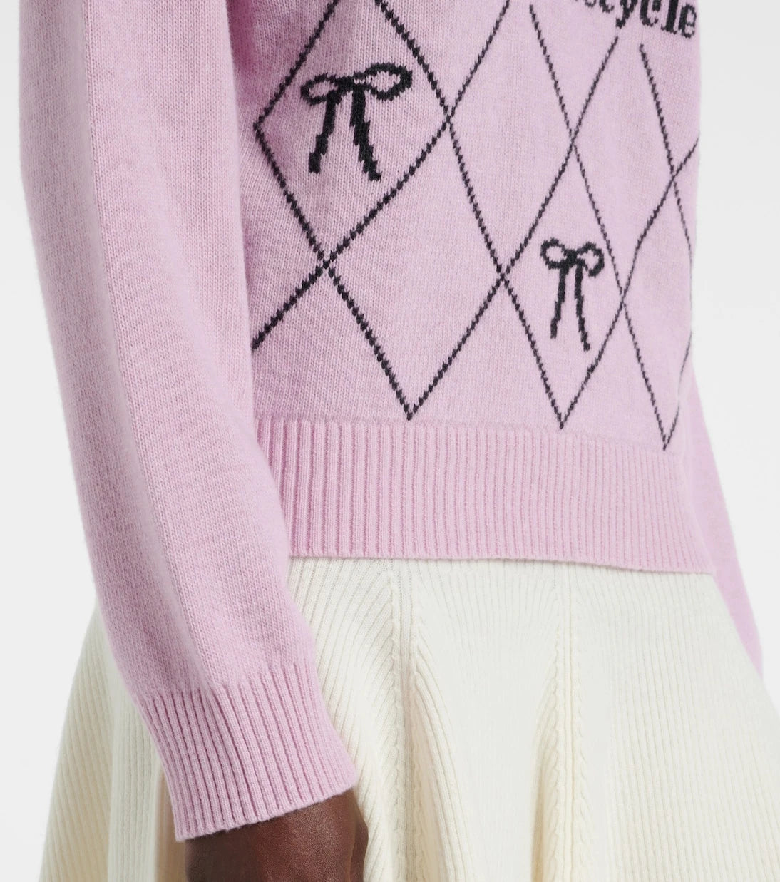 Ganni - Logo intarsia wool-blend sweater