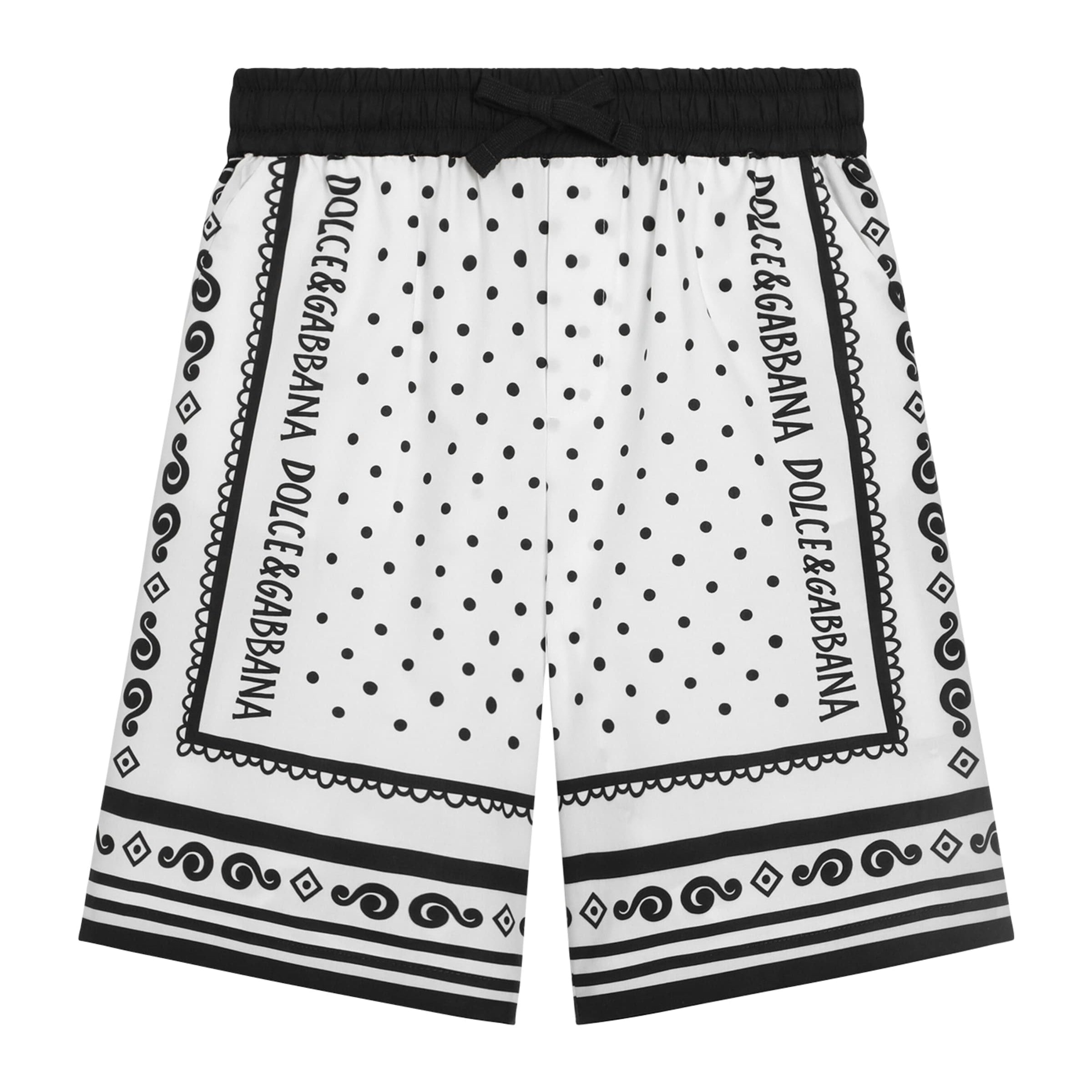 Dolce & Gabbana Kids Cotton Bandana Print Shorts (8-12+ Years)
