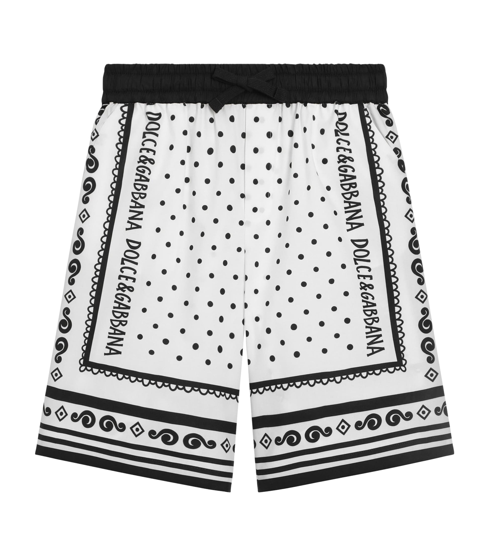 Dolce & Gabbana Kids Cotton Bandana Print Shorts (8-12+ Years)