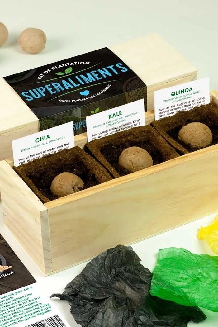 RESETEA Superfoods Growing Kit Bitki Yetiştirme Seti 21 x 7,8 x 6,5 cm
