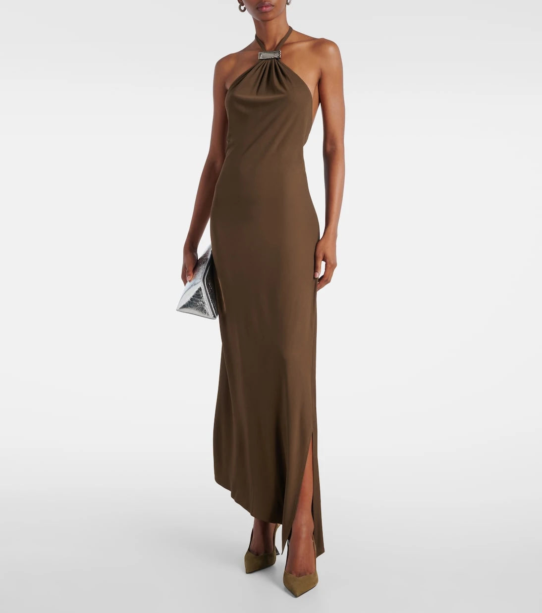 The Attico - Cheope 105 suede slingback pumps