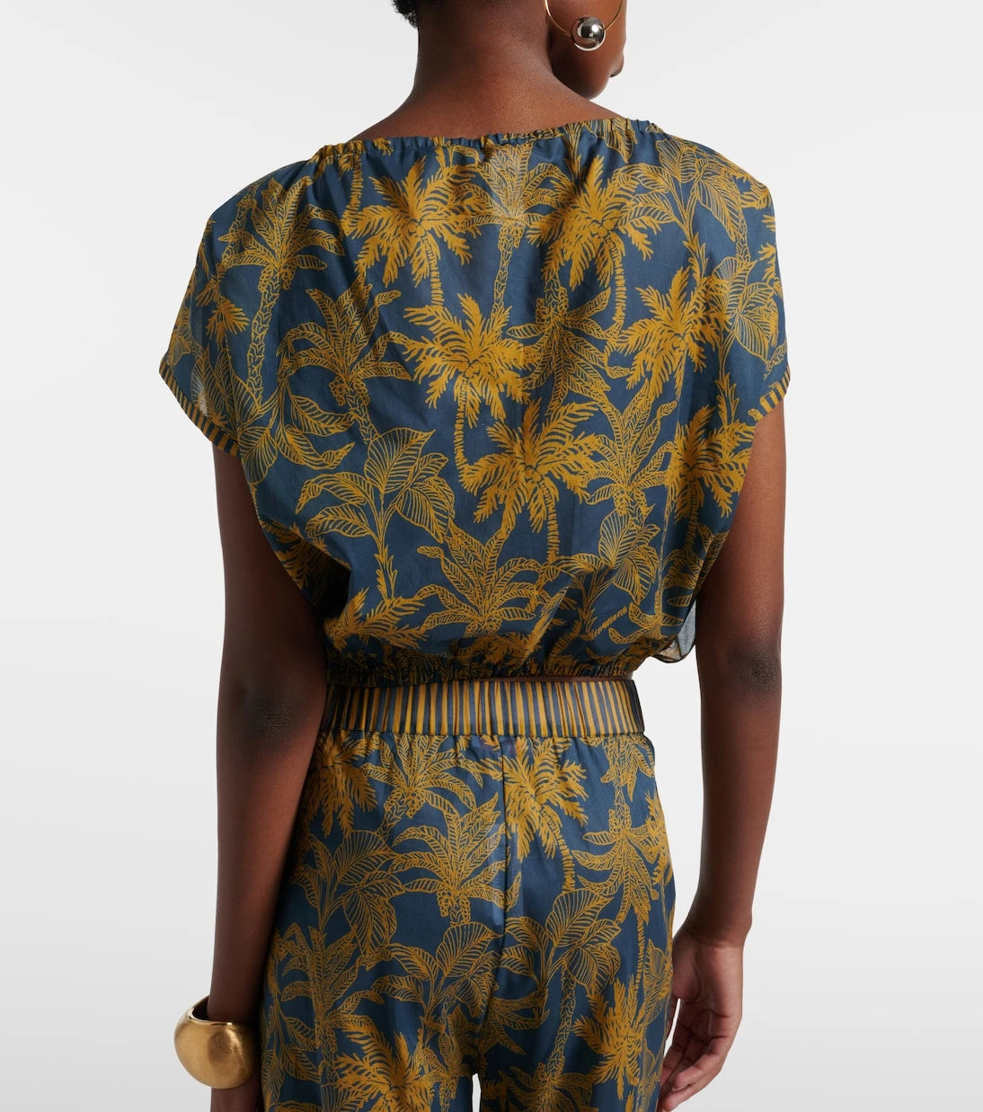 Eres - Crocodile printed cotton voile top