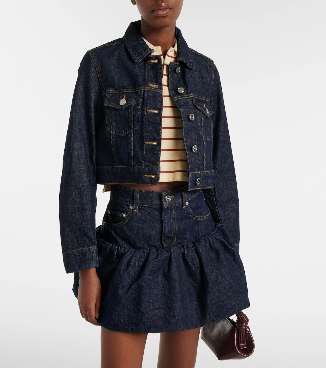 Ganni - Cropped denim jacket
