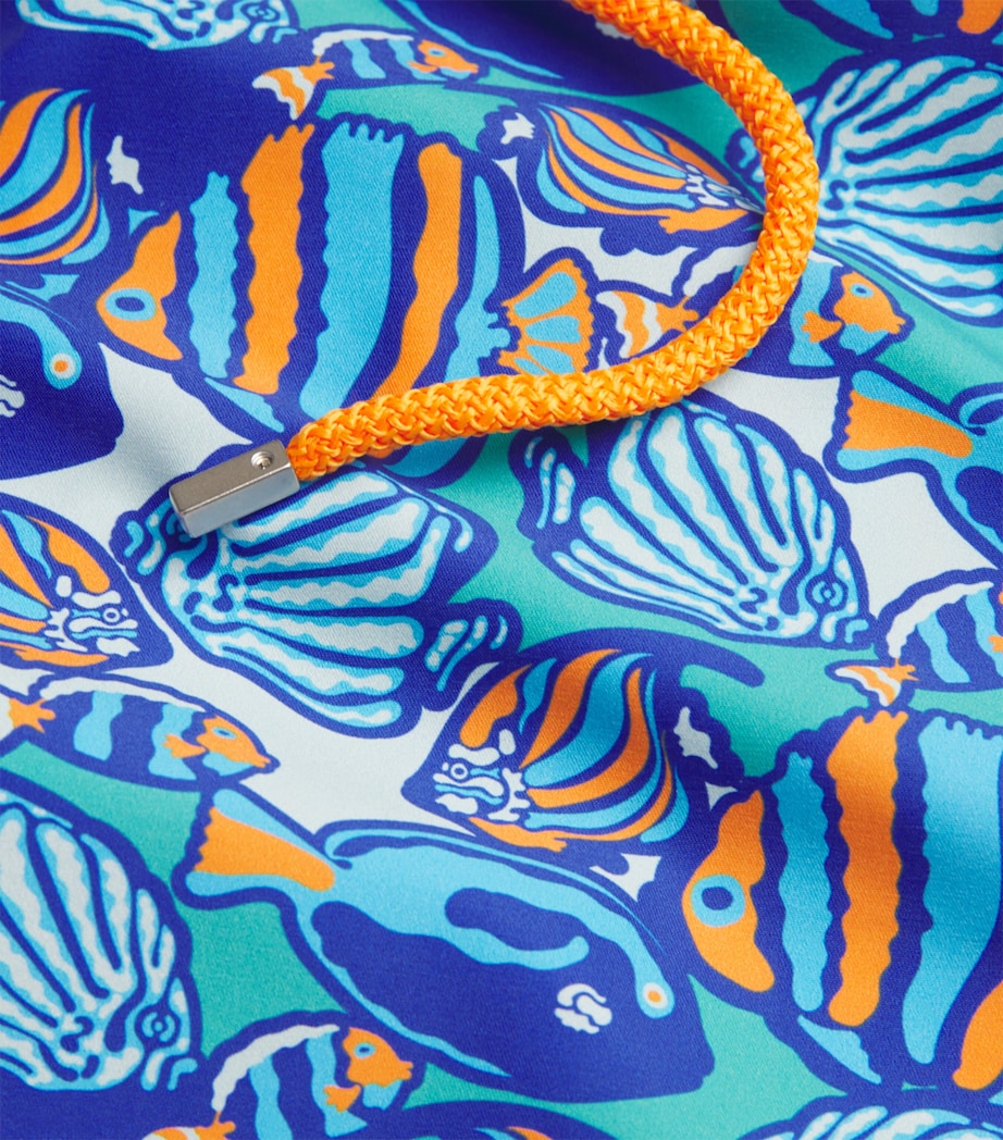 Fishy Vibes Print Moorea Swim Shorts