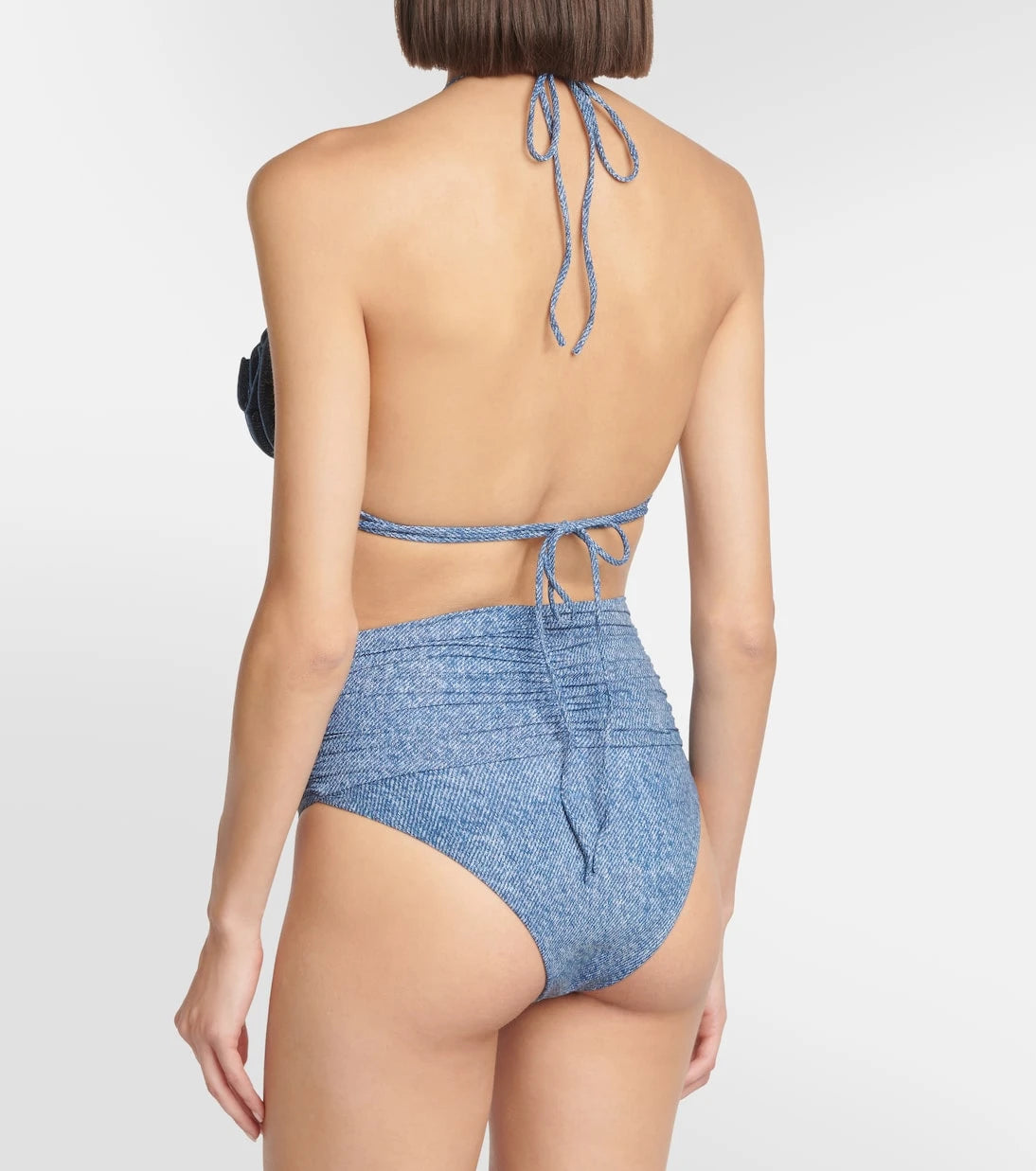Magda Butrym - Floral appliqué triangle bikini top