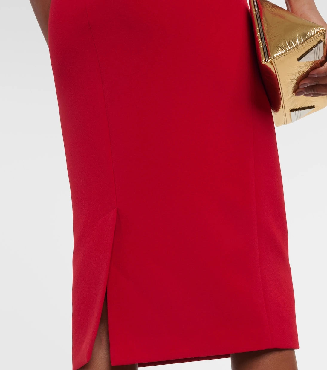 Safiyaa - Starling feather-trimmed midi dress