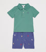 Ralph Lauren Kids Cotton Polo Shirt and Shorts Set (3-12 Months)