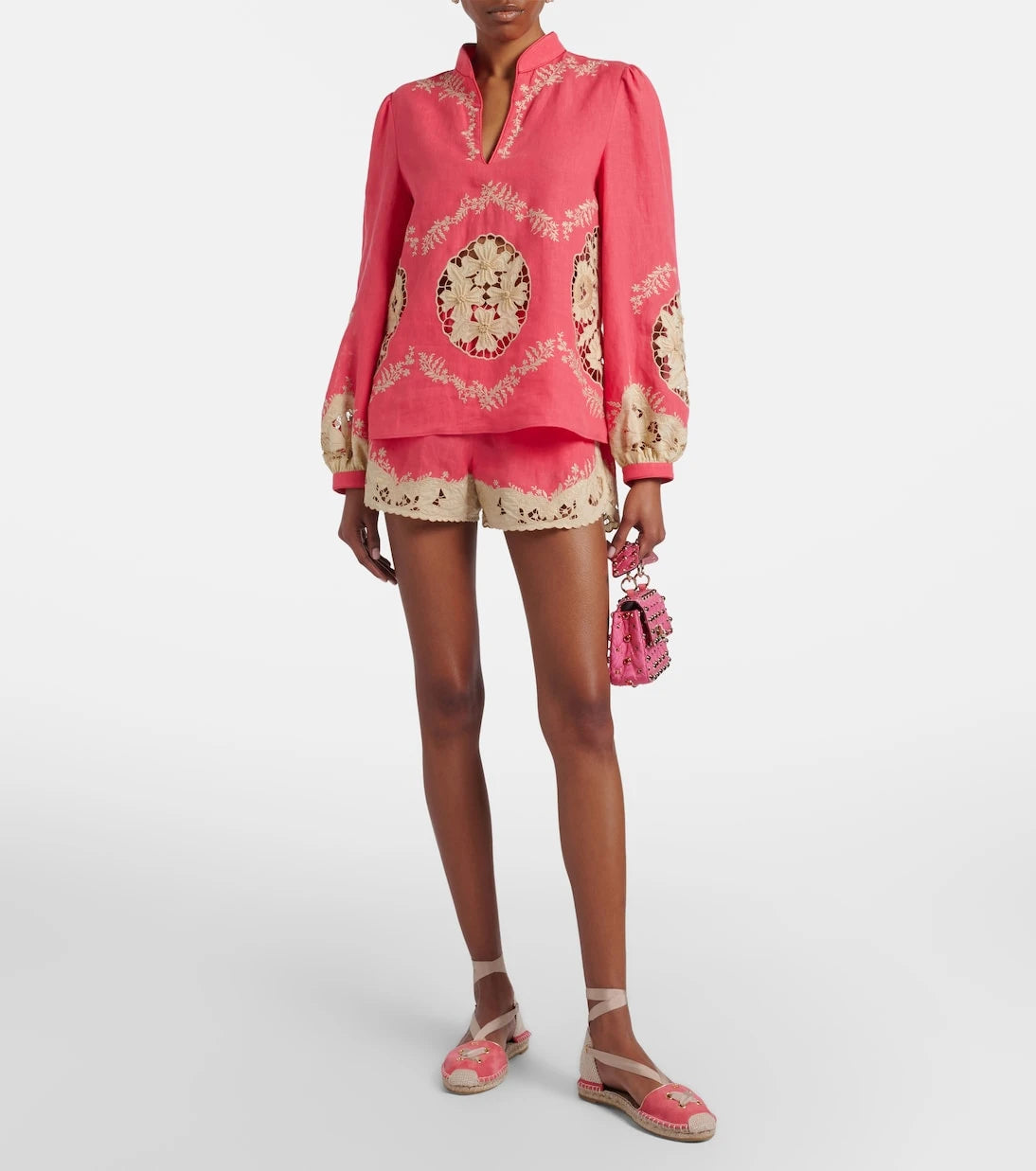 Valentino - Embroidered linen shirt