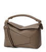 LOEWE Brown Medium Leather Puzzle Edge Top-Handle Bag