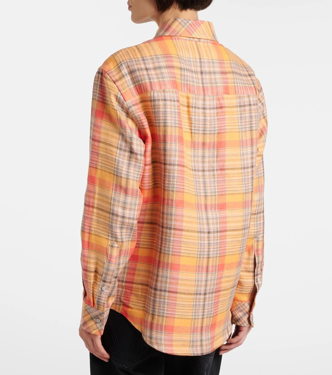 God's True Cashmere - Twilight linen shirt with moonstone