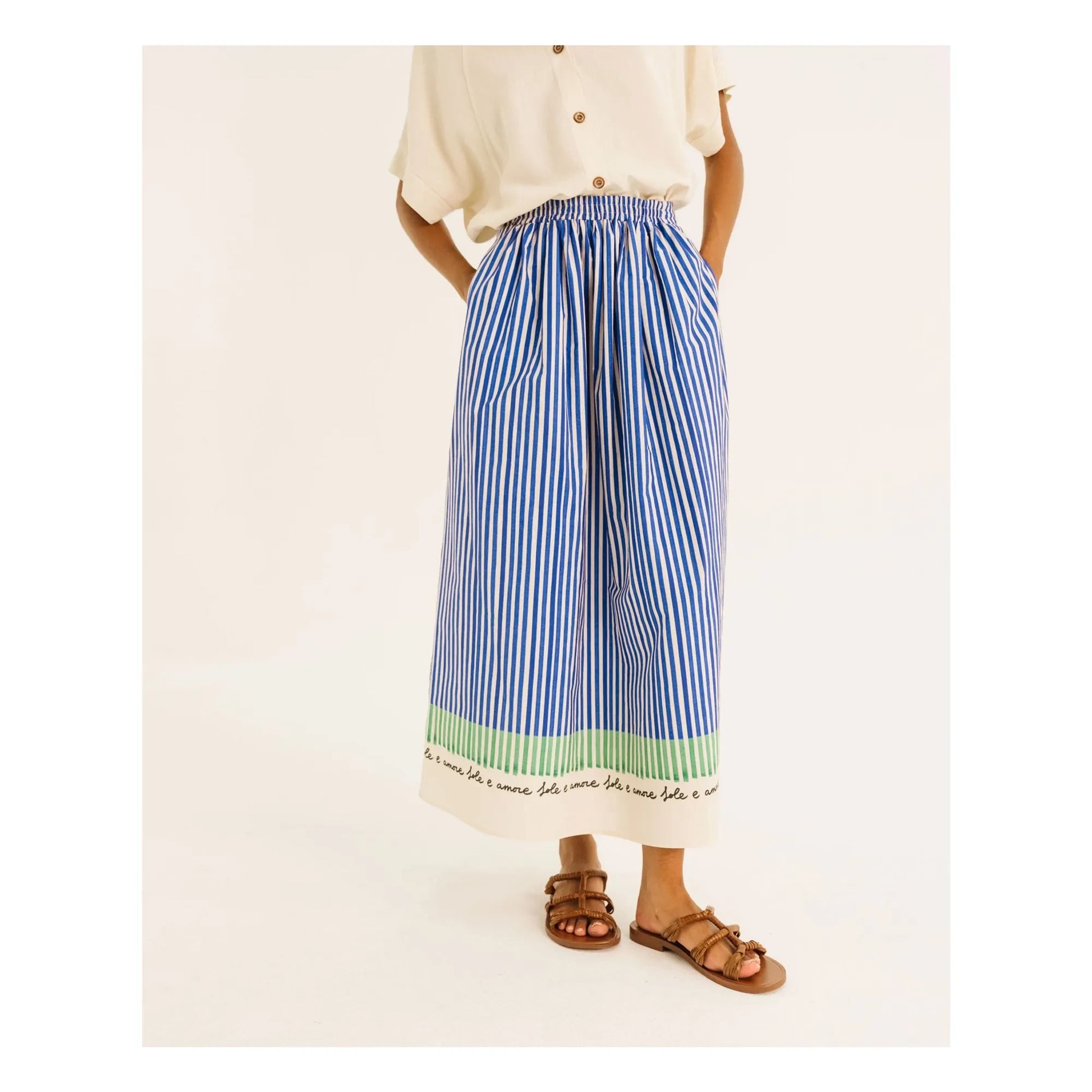 Tinsels - Christie Stripes Skirt | Blue