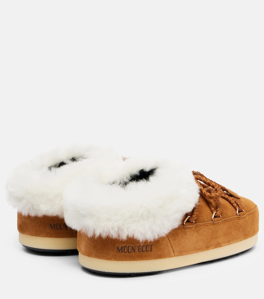 Moon Boot - EVX shearling-trimmed suede mules