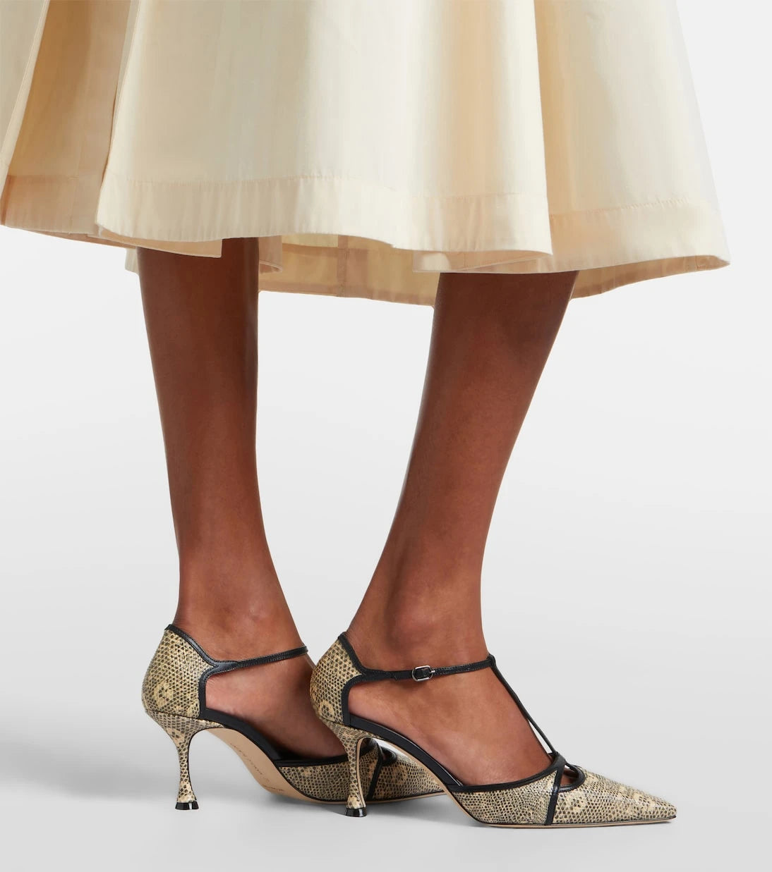 Manolo Blahnik - Gish lizard-print leather pumps