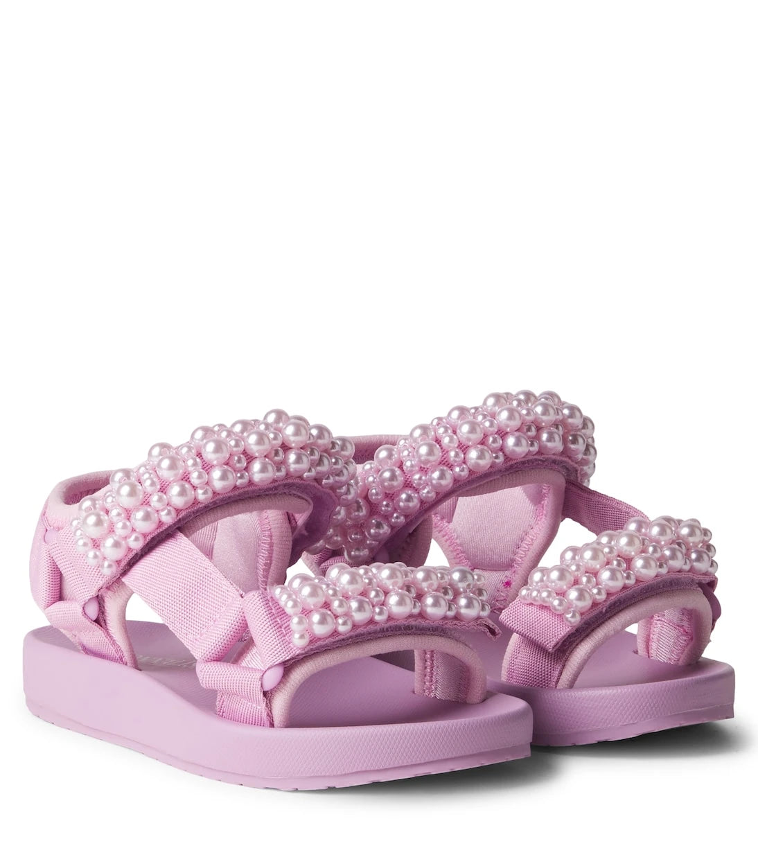 Monnalisa - Faux pearl-embellished sandals