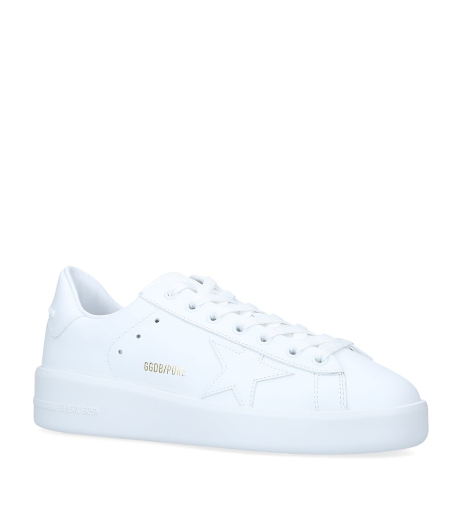 Golden Goose White Vegan Leather Purestar Sneakers