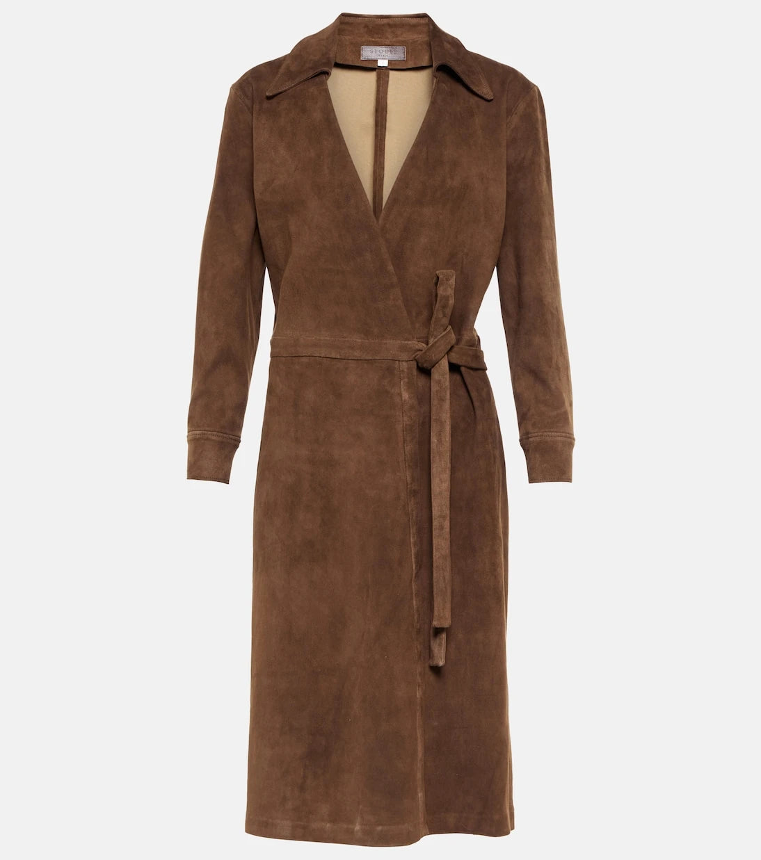 Stouls - Ross suede wrap midi dress