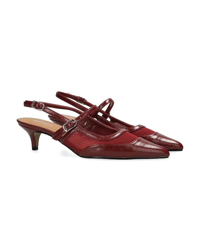Mexx обувки с дебел ток и отворена пета TORY SUKI Slingback Pump