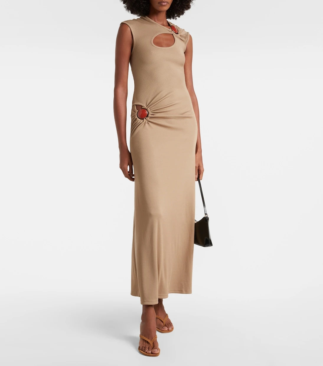 Christopher Esber - Mineral Stone embellished jersey maxi dress
