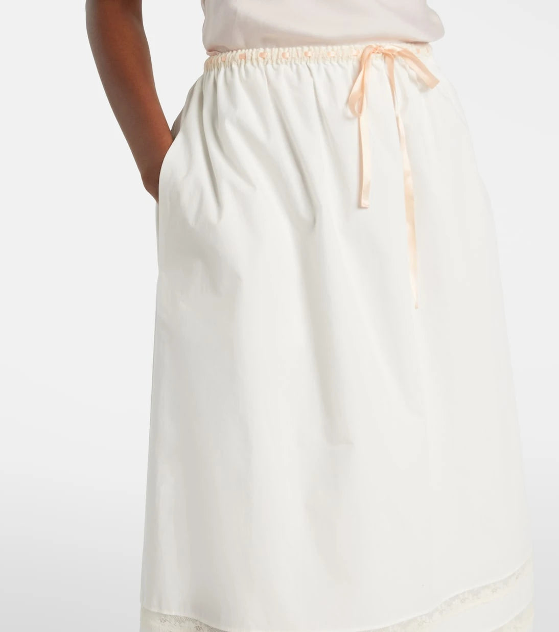 Posse - Alma lace-trimmed midi skirt