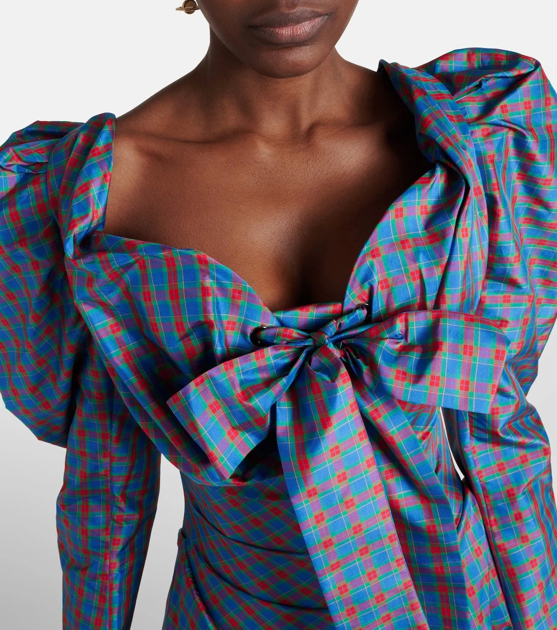 Vivienne Westwood - Bow-detail checked minidress