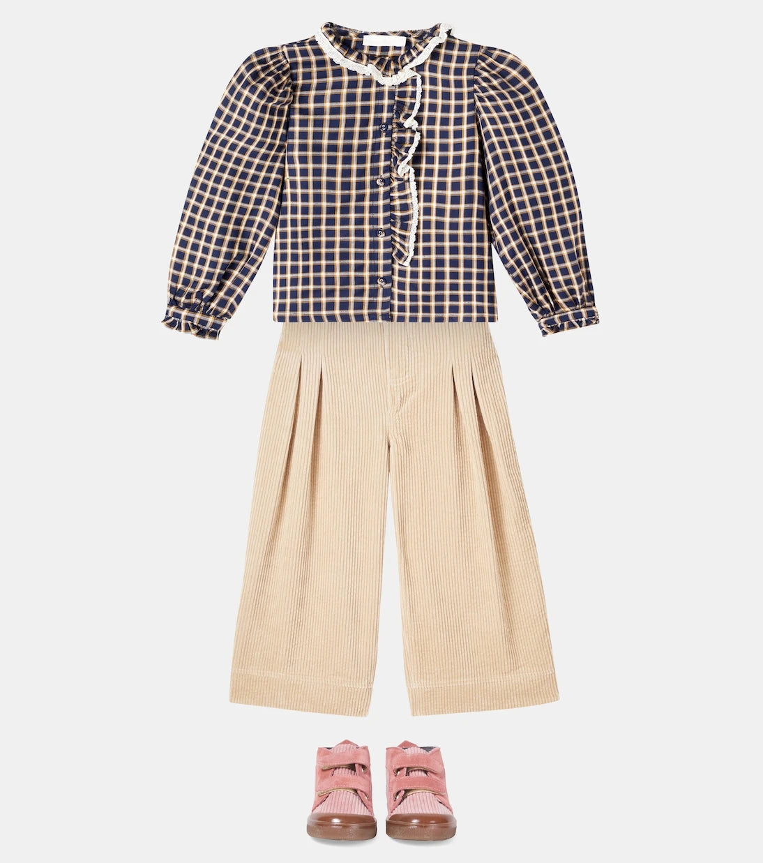 C'era Una Volta - Ginevra checked ruffled shirt