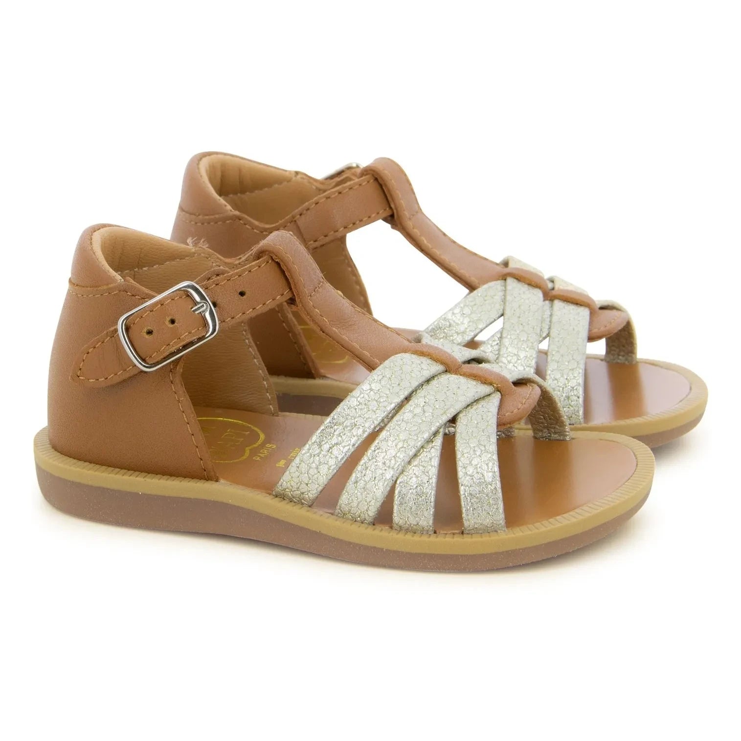 Pom d'Api - Poppy Back Neptune sandals | Camel