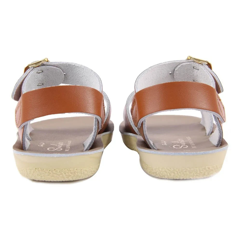 Salt-Water - Surfer Double Buckled Leather Waterproof Sandals | Camel
