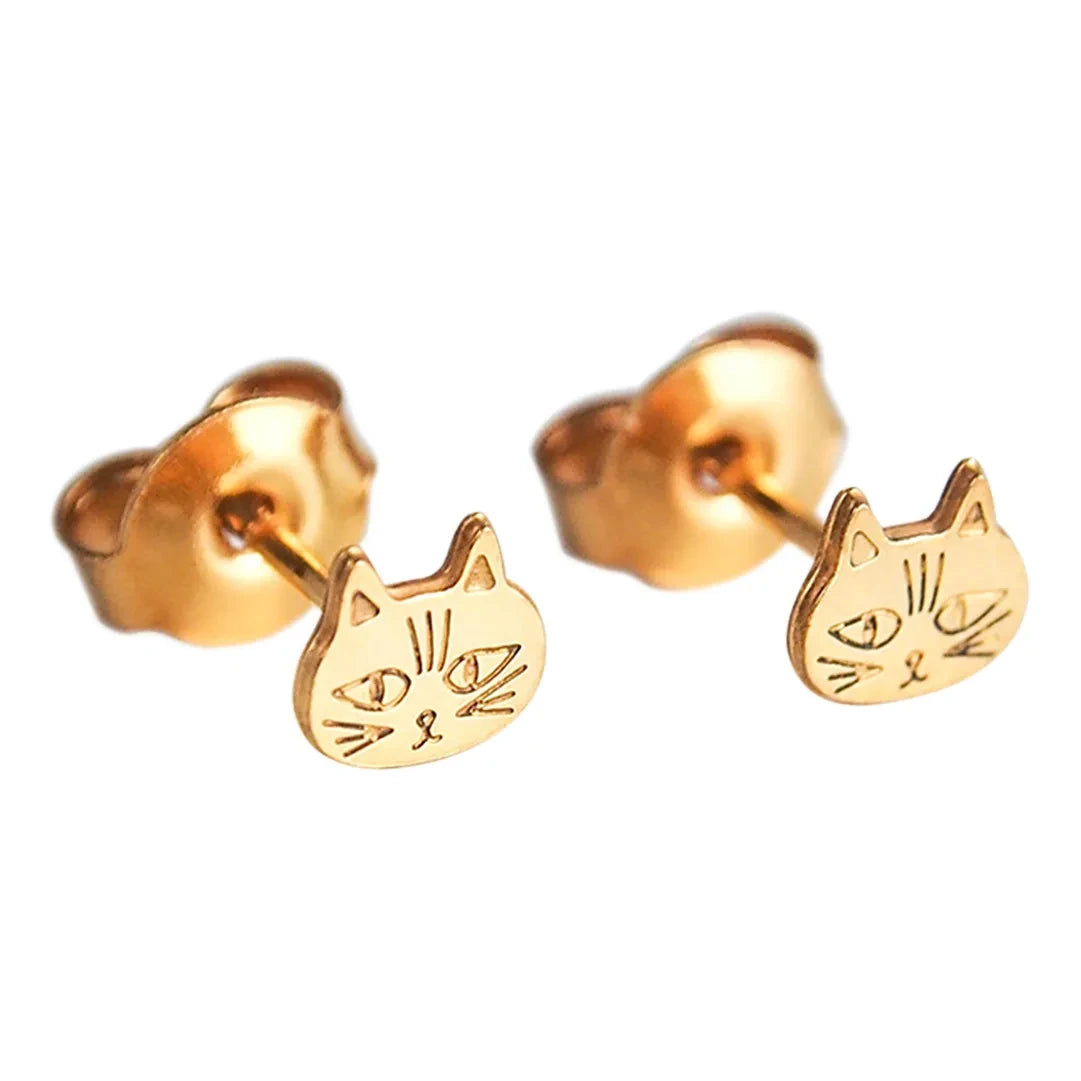 Adorabili - Cat earrings | Gold