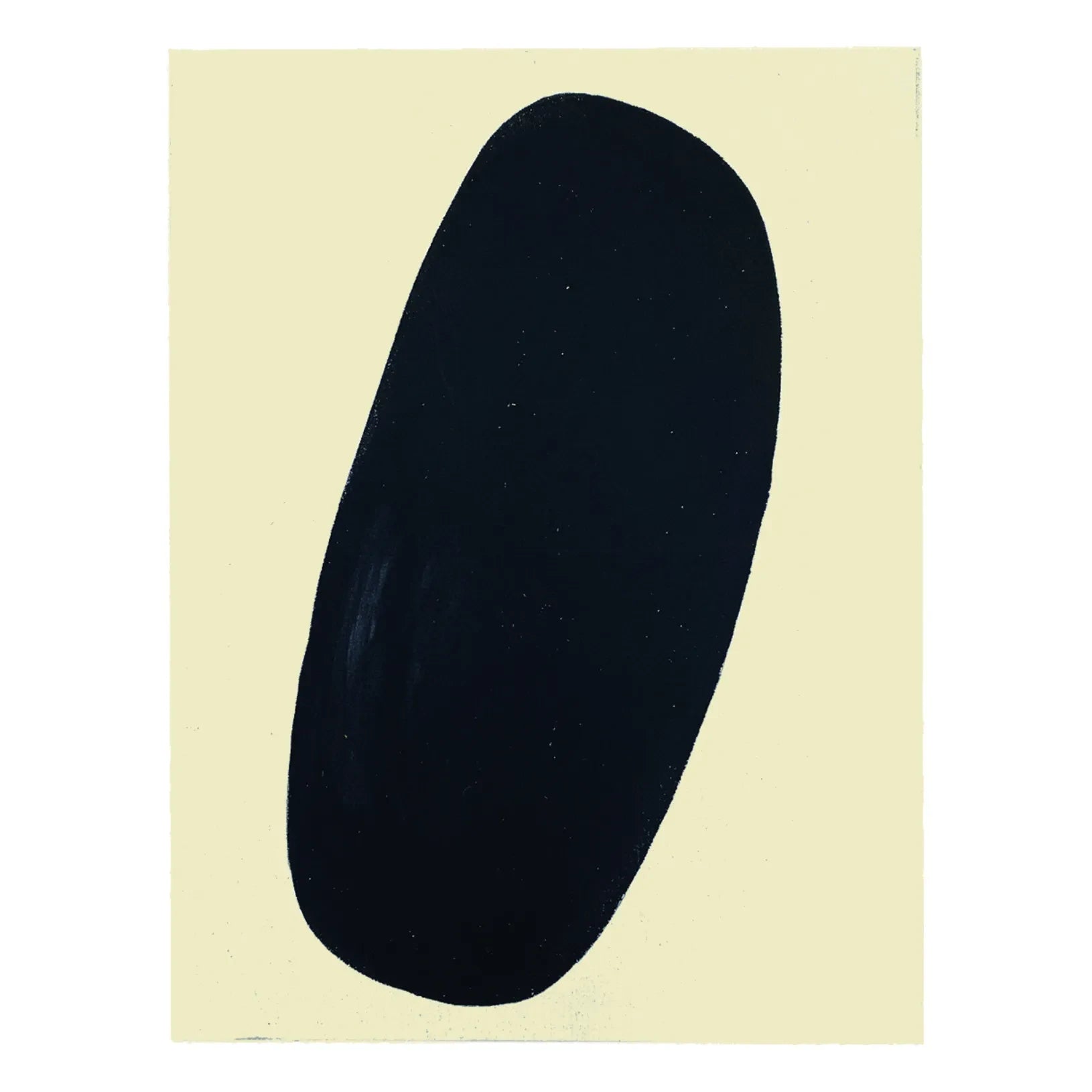 Opjet - Ovale Linen Painting | Black