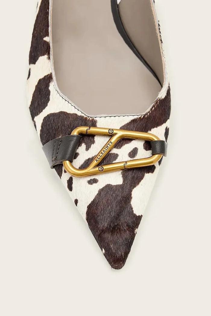 AllSaints обувки с ток кожени Hera Slingback Shoe