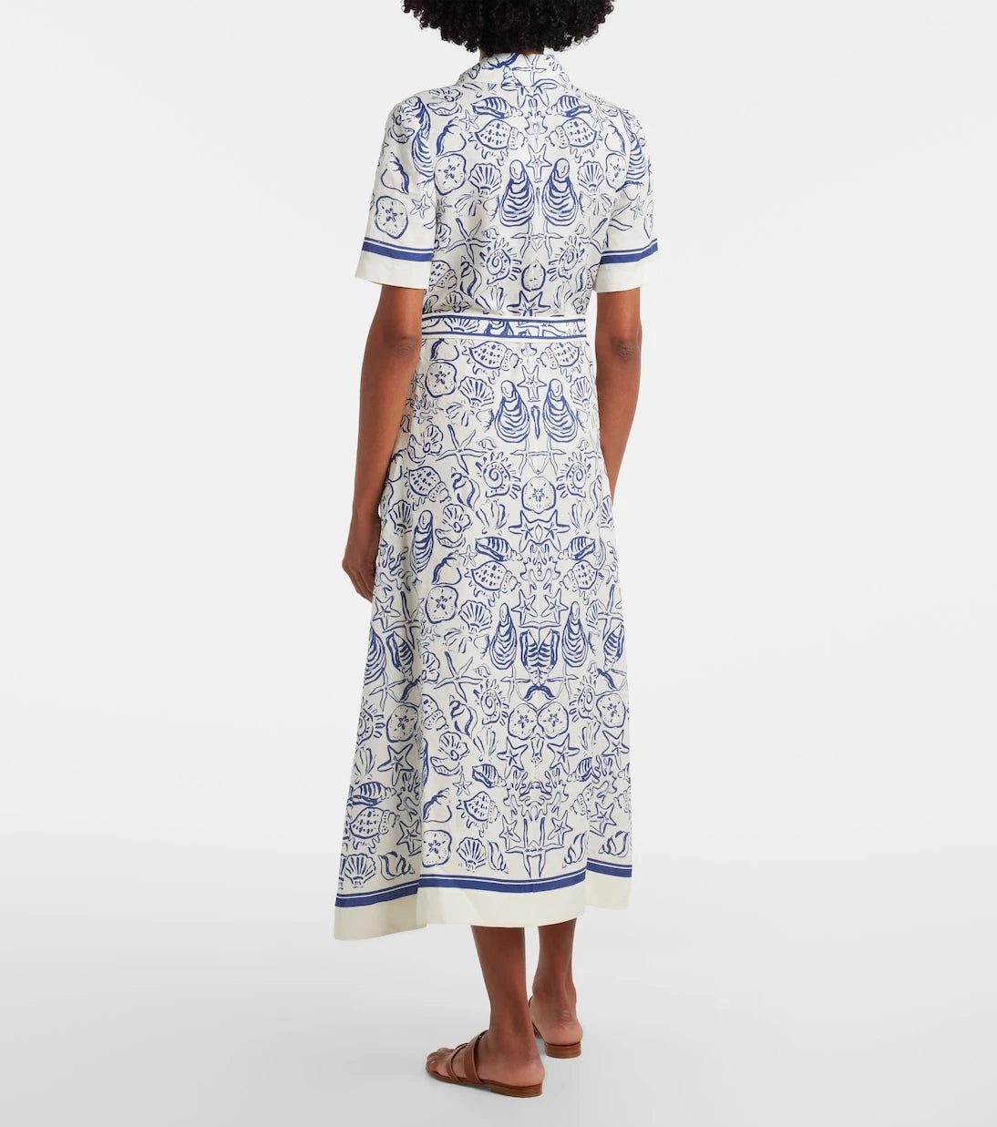 Simkhai - Audria printed linen-blend shirt dress