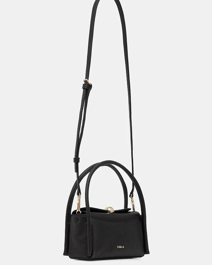 Кожена чанта Furla Nicole Mini Boston Bag