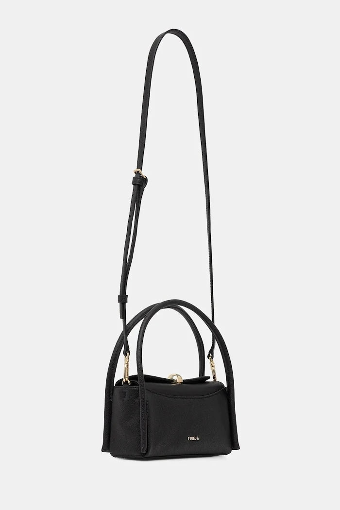 Кожена чанта Furla Nicole Mini Boston Bag
