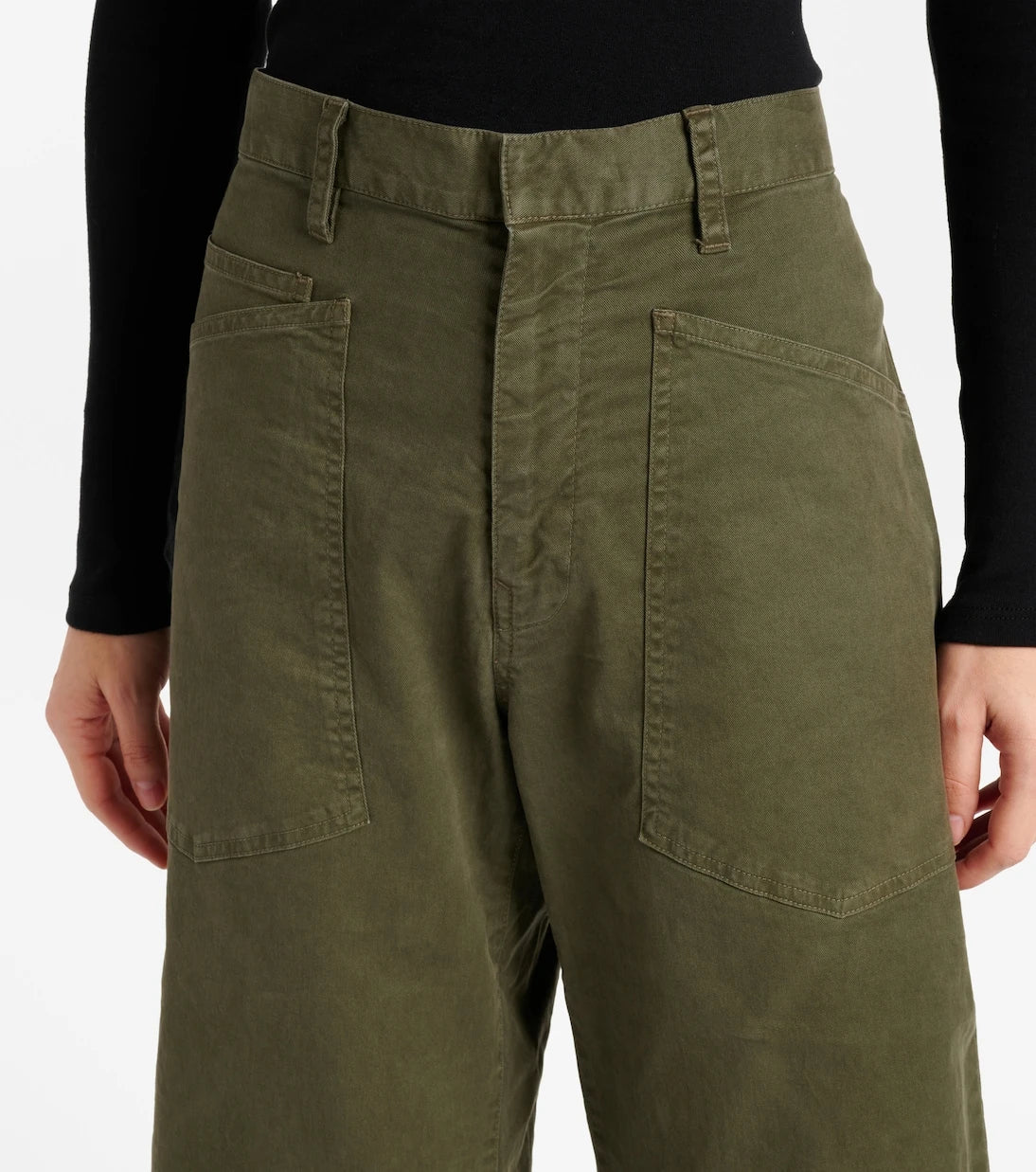 Nili Lotan - Shon cotton twill barrel-leg pants