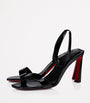 Christian Louboutin Black Condora Patent Leather Slingback Sandals 85
