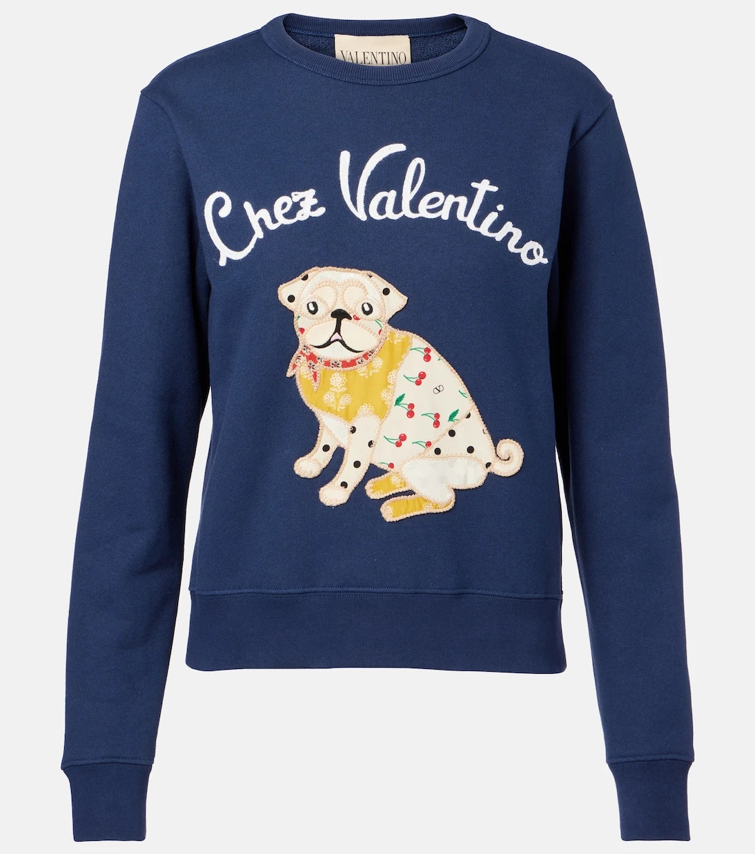 Valentino - Embroidered cotton jersey sweatshirt