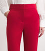 Veronica Beard Red Flared Lebone Tailored Trousers