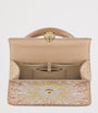 Gold Mini Crystal-Embellished Suede Serpenti Forever Top-Handle Bag