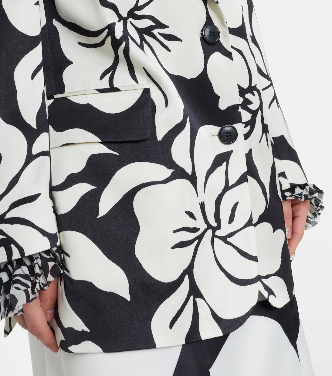 Dries Van Noten - Floral satin blazer