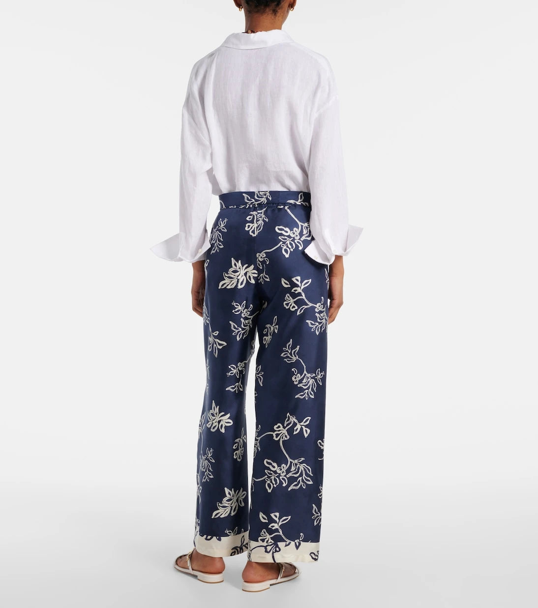 'S Max Mara - Cinzia high-rise silk wide-leg pants