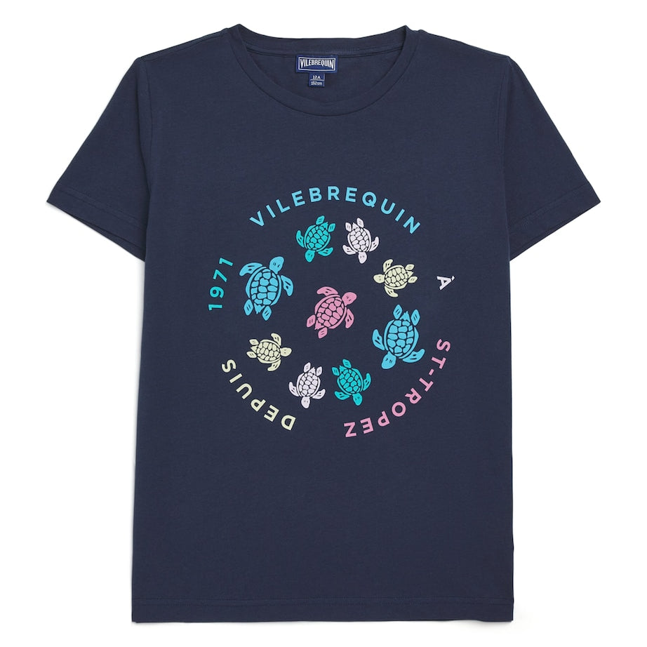 Vilebrequin Kids Cotton Logo Turtle T-Shirt (2-14 Years)