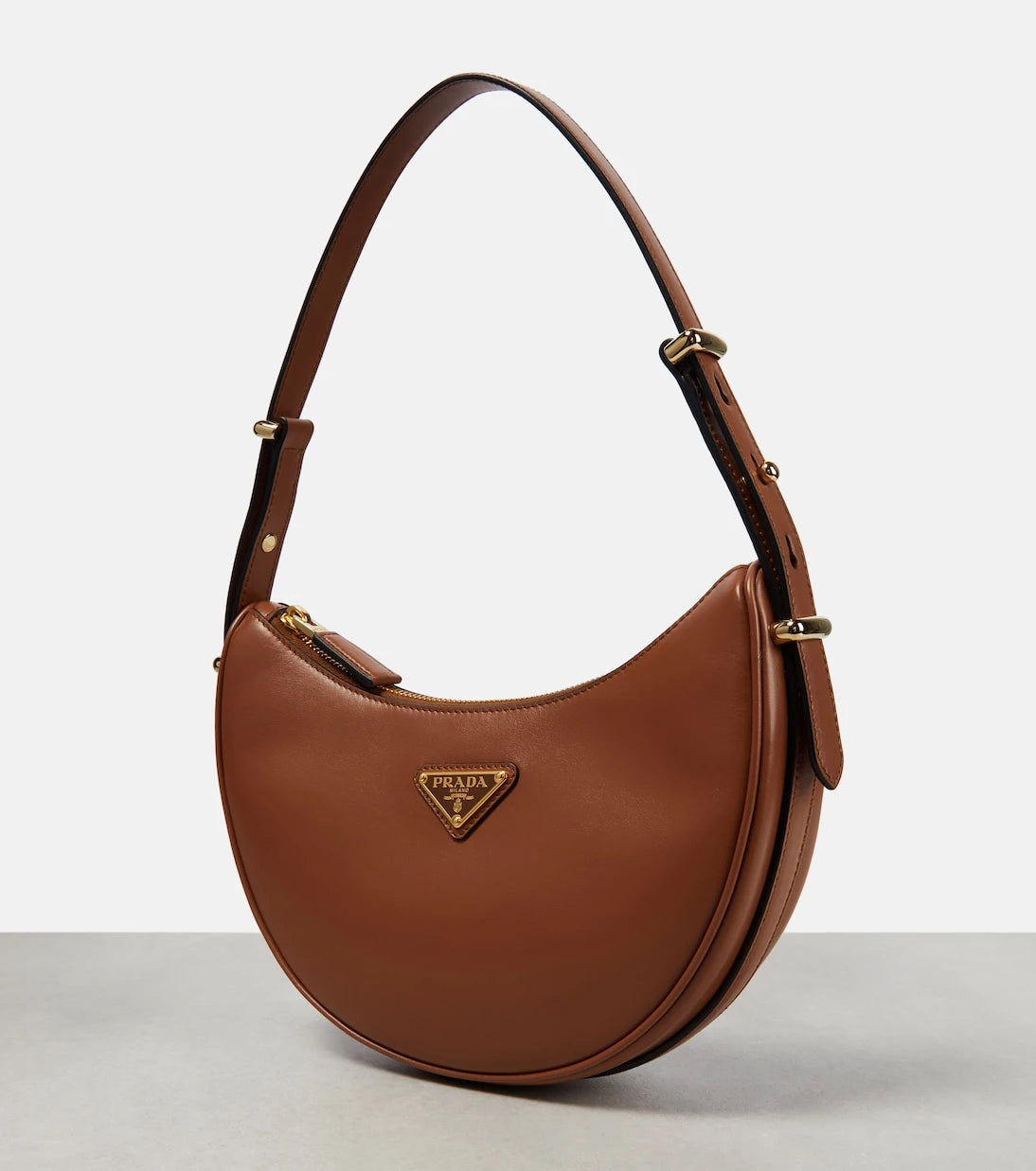 Prada - Arqué leather shoulder bag
