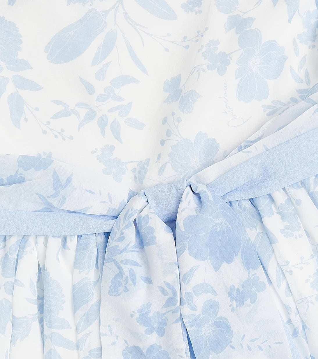 Patachou - Bow-detail floral chiffon dress