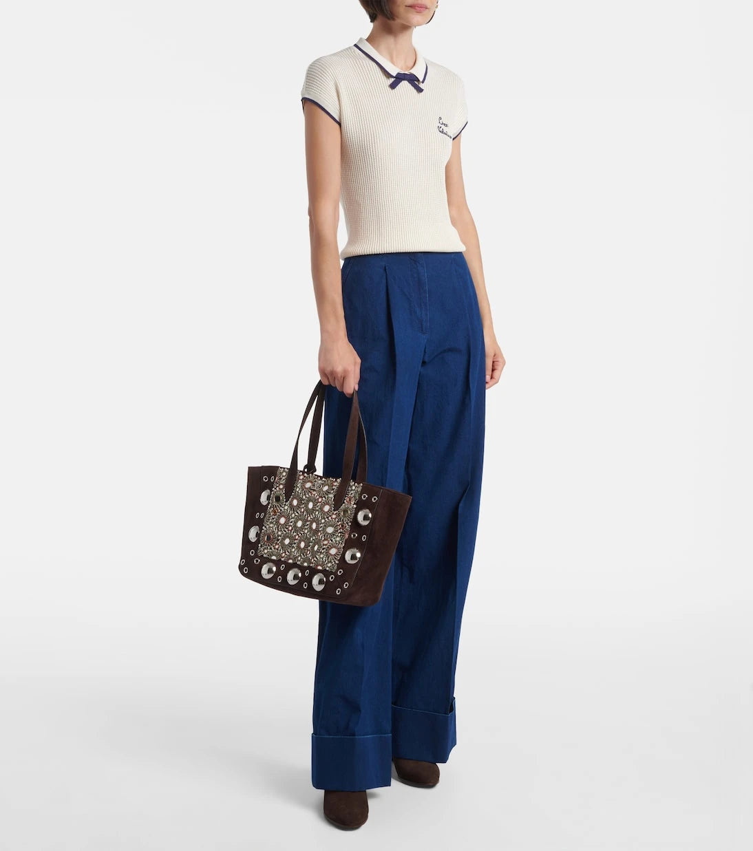 Valentino Garavani - Nellcôte Medium suede tote bag