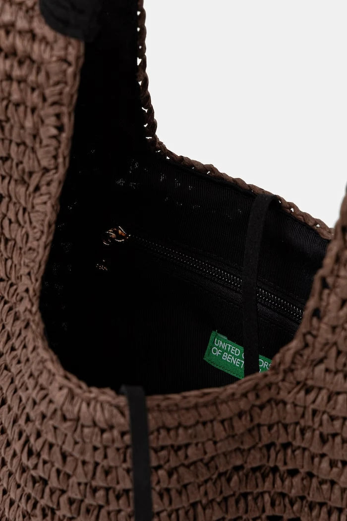 United Colors of Benetton örgü kumaşlı kadın hobo çanta