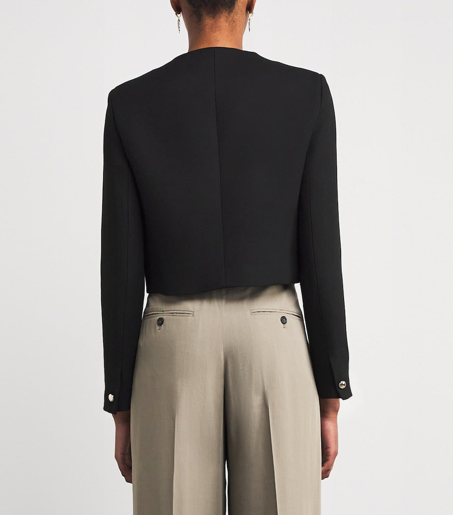 Black Cropped Spencer Jacket
