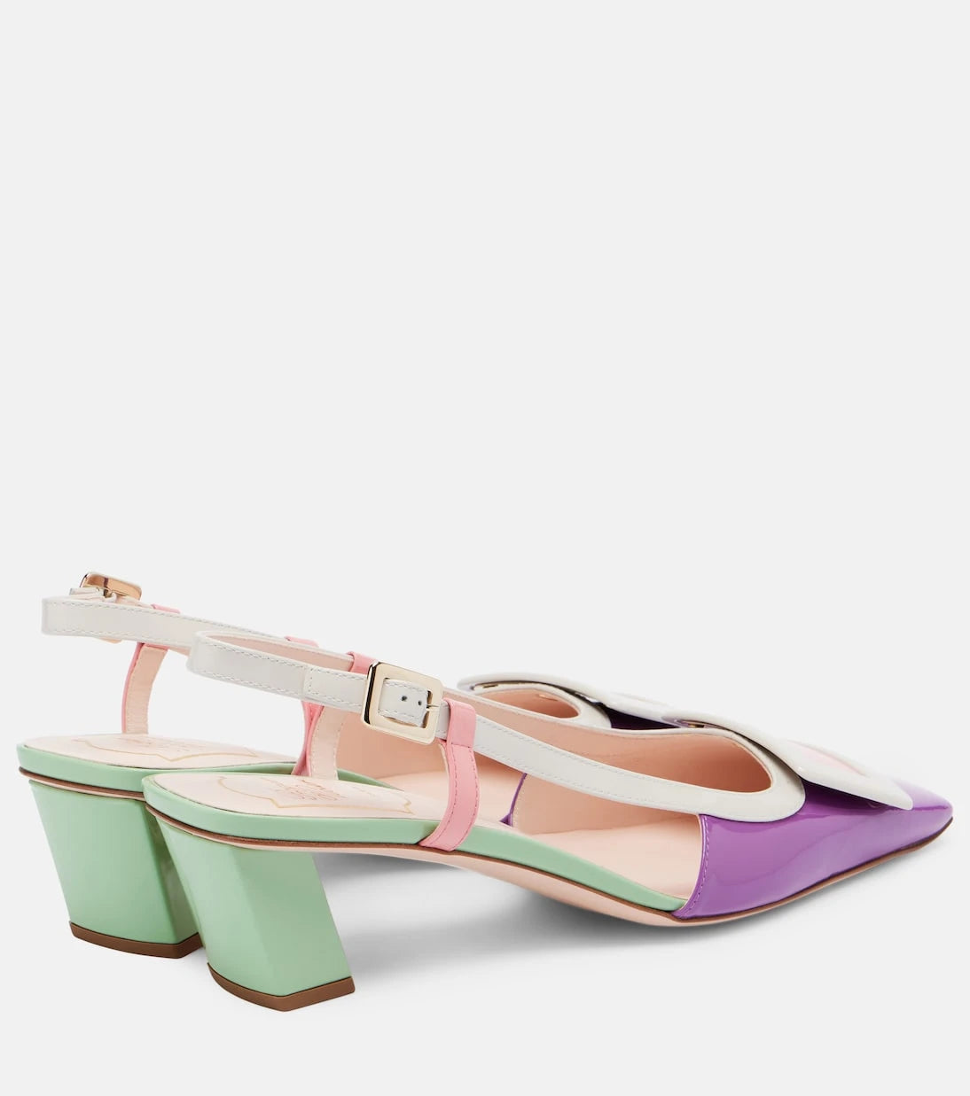 Roger Vivier - Belle Vivier patent leather slingback pumps
