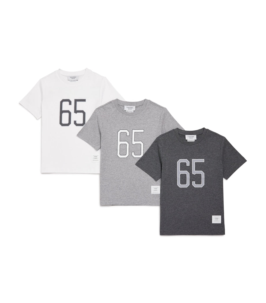 Thom Browne Kids Set of 3 Cotton Logo T-Shirts (2-12 Years)