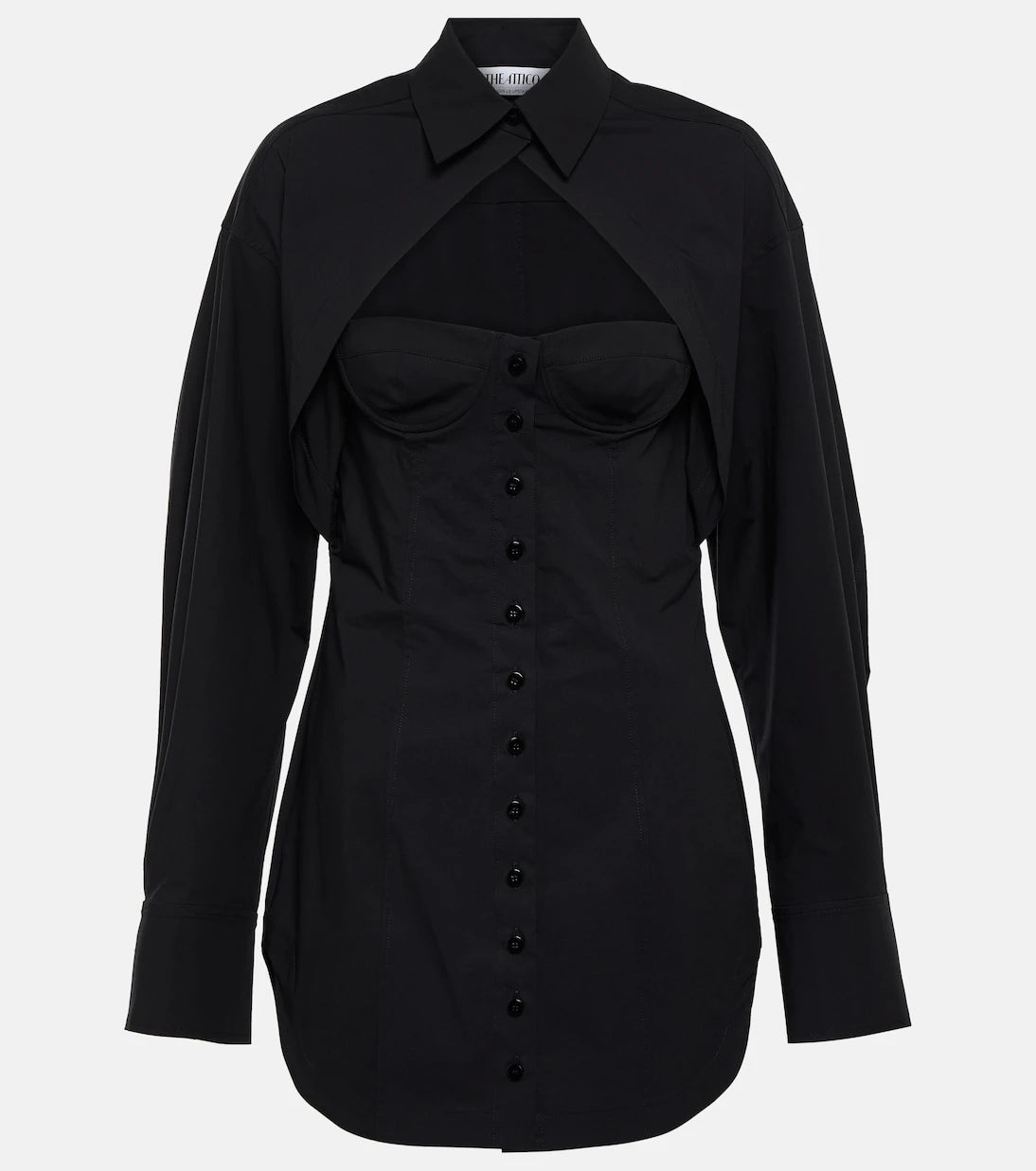 The Attico - Cutout cotton-blend minidress